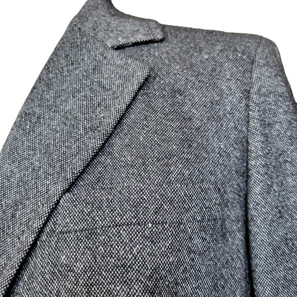Talbots grey wool blend tweed jacket blazer 2-button single-breasted lined 12 - Picture 9 of 16
